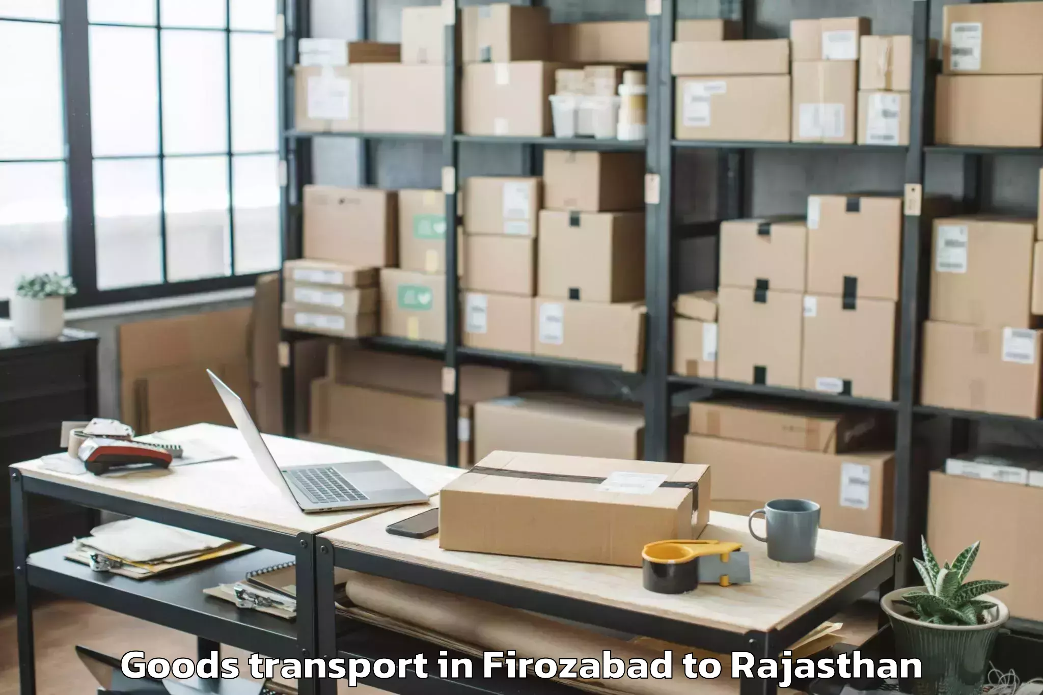 Firozabad to Poornima University Jaipur Goods Transport Booking